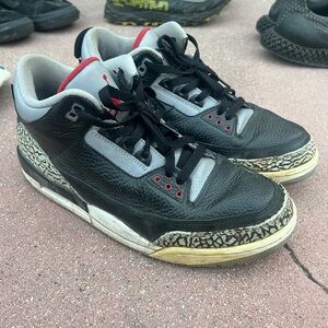 Used 2011 Air Jodan Black Cement 3 Size 10